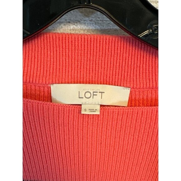 Ann Taylor Loft Salmon Striped Sweater Size S - Picture 2 of 4